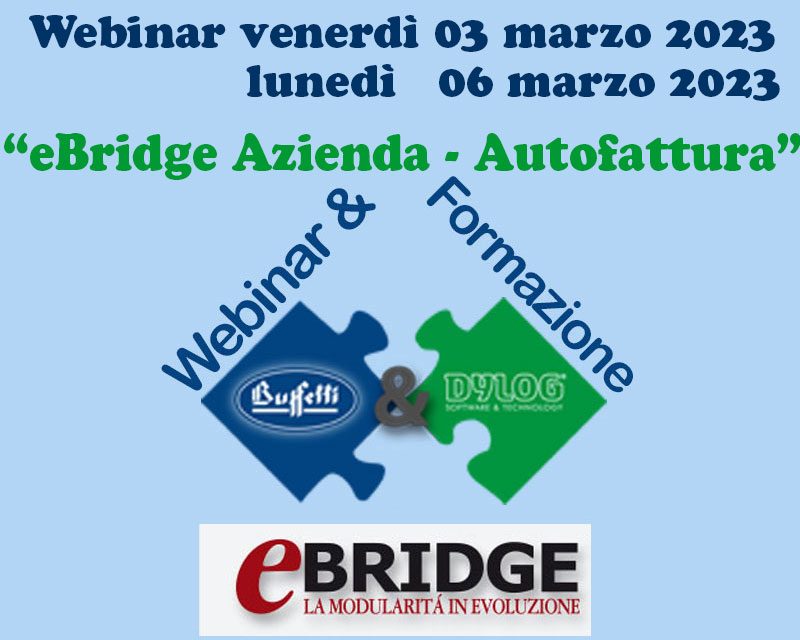 03 e 06 Marzo – Webinar formativo eBridge Azienda