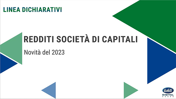 Redditi Società di Capitali – Novità 2023