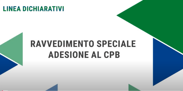 Ravvedimento Speciale Adesione al CPB