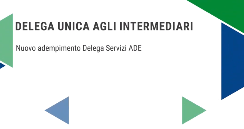 Nuova Delega AdE Unificata